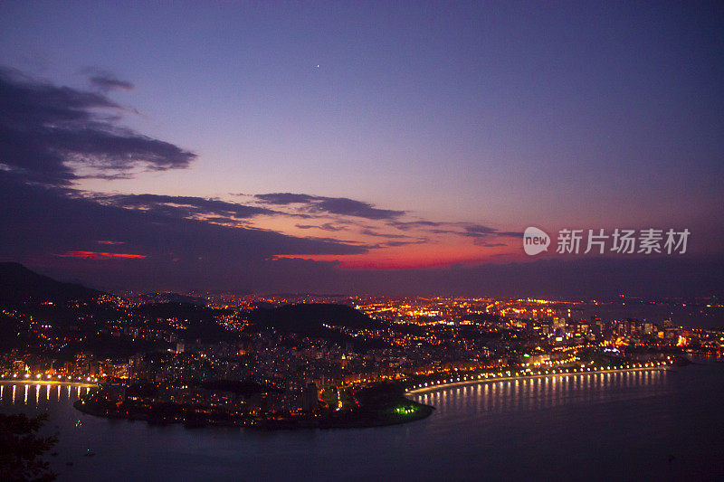 日落时分，里约热内卢里约热内卢，Botafogo Bay